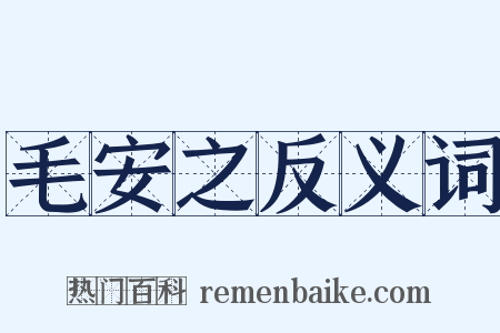 毛安之反义词是什么意思的图片